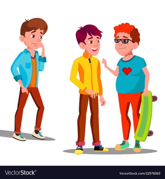Мальчик и девочка подростки вектор