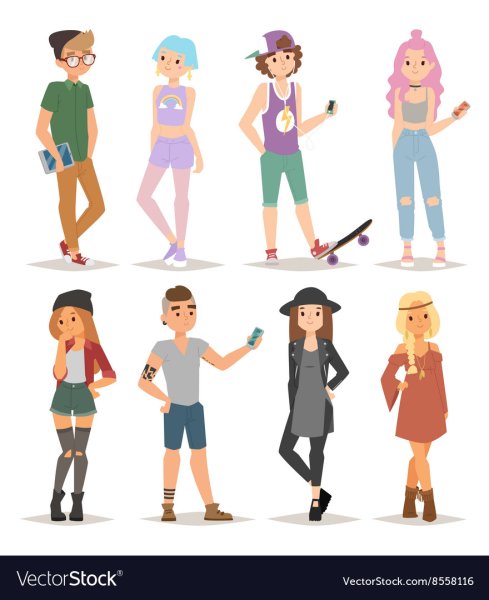 Современный подросток мультяшный