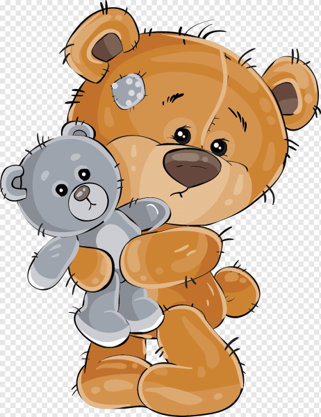 Милые мишки на белом фоне