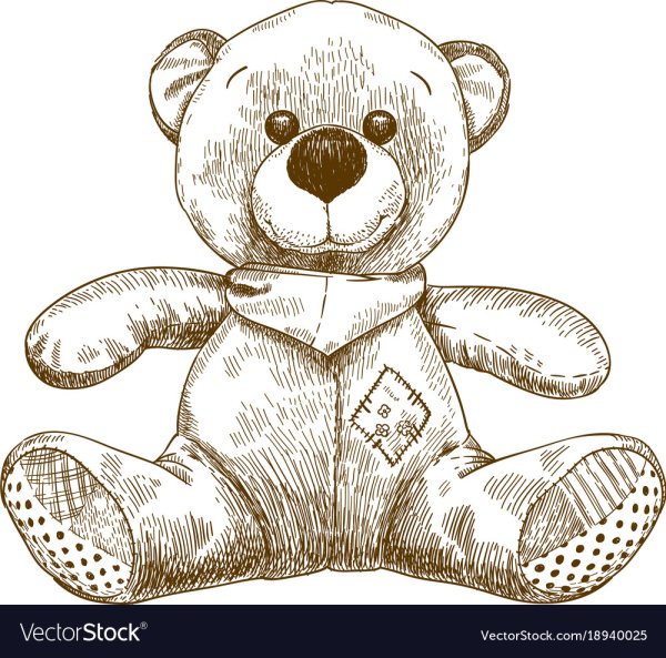 Плюшевый медведь вектор