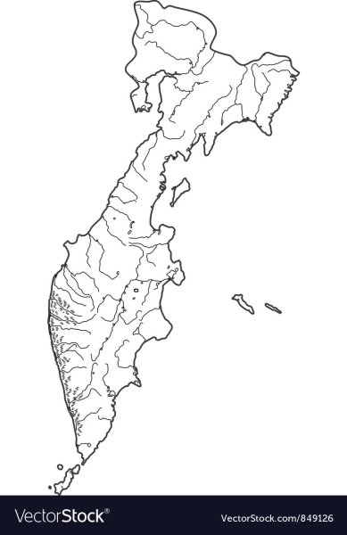 Полуостров Камчатка очертания