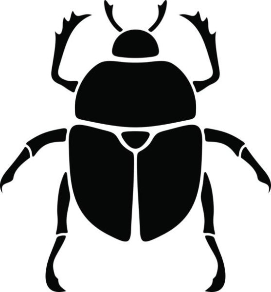 Жук скарабей силуэт