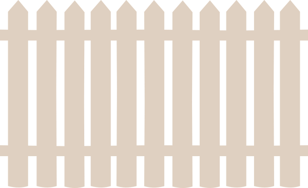 Забор на белом фоне