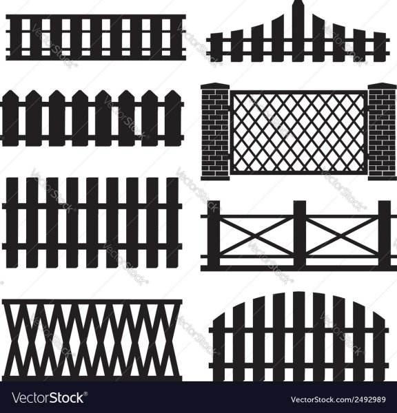 Деревянный забор силуэт