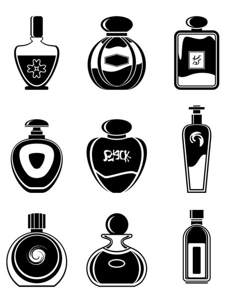 Силуэт флакона духов