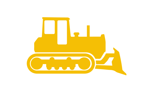 Бульдозер силуэт