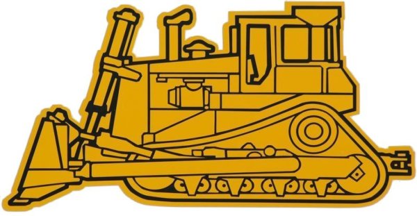 Бульдозер с разных сторон вектор