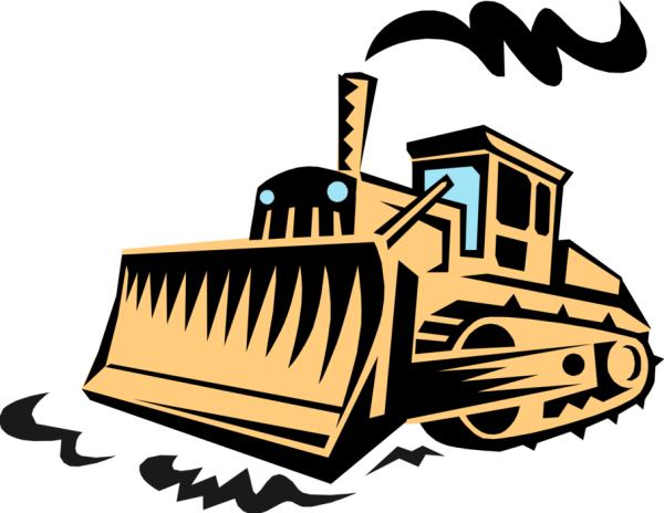 Бульдозер вектор лого