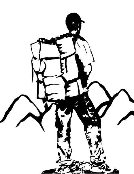 Турист нарисованный