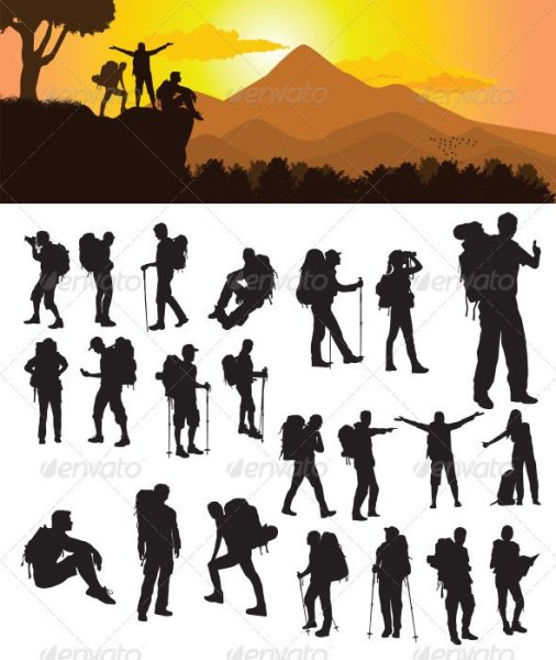 Туристы мультяшные