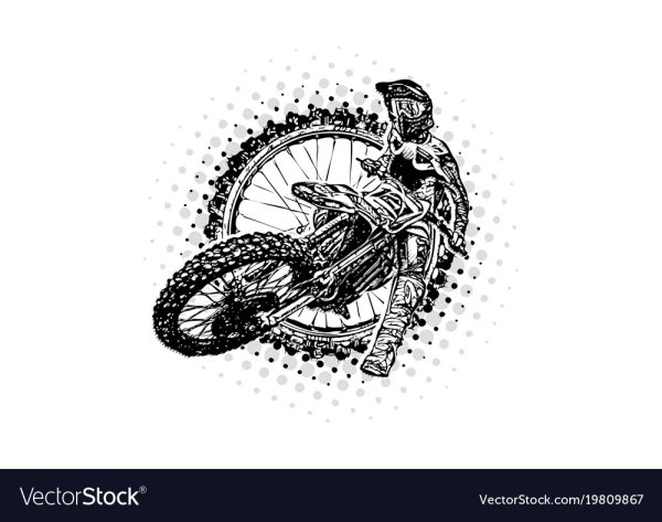 Мотоцикл эндуро Honda вектор