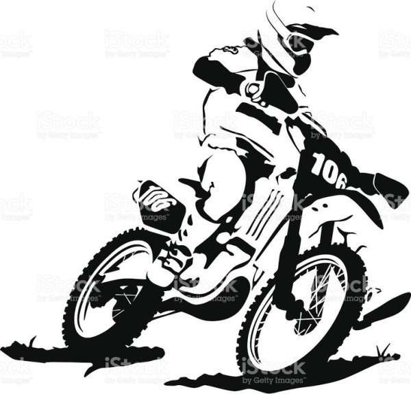 Мотокросс силуэт
