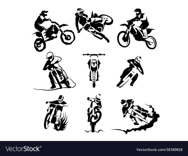 Силуэт мотоциклиста