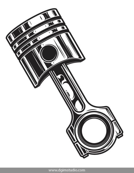 Автомобильный поршень вектор