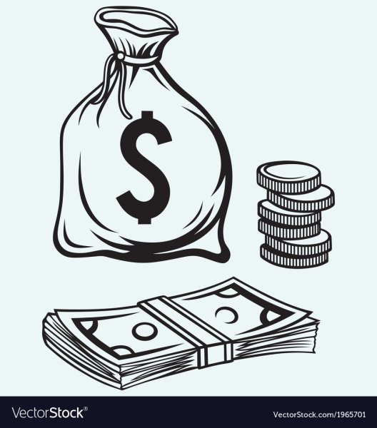 Раскраска деньги монеты и купюры