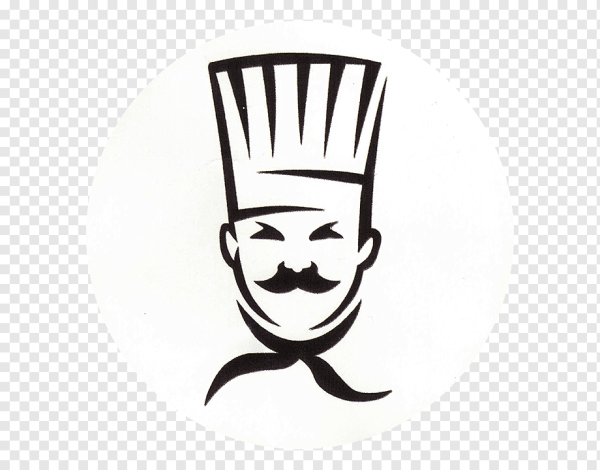 Силуэт повара на белом фоне