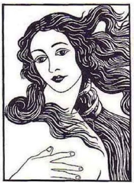 Богиня Афродита Венера Боттичелли Графика