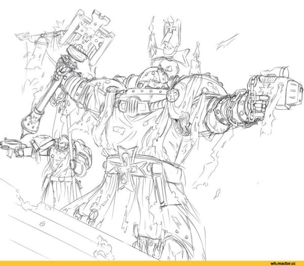 Раскраска Warhammer 40000 Рино