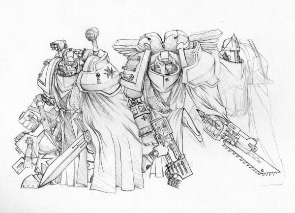 Император вархаммер 40000 рисунок