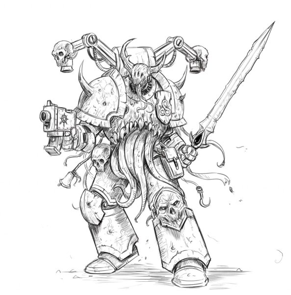 Вархаммер хаос раскраска