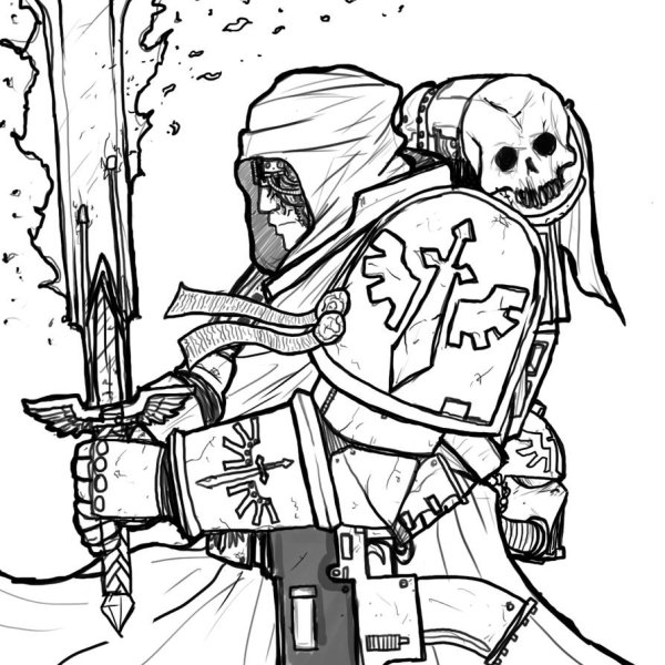 Вархаммер рыцарь раскраска