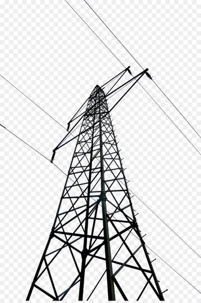 Линии электропередач на белом фоне
