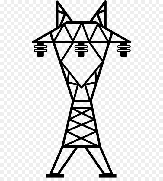 Линии электропередач вектор