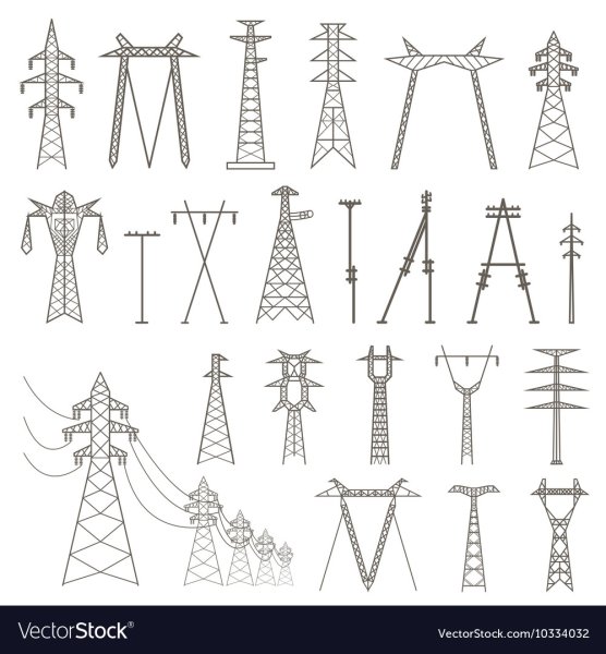 Высоковольтная опора вектор