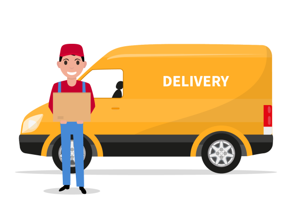 Автомобиль с коробками вектор