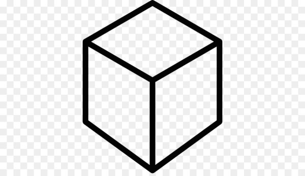 Куб из линий на прозрачном фоне