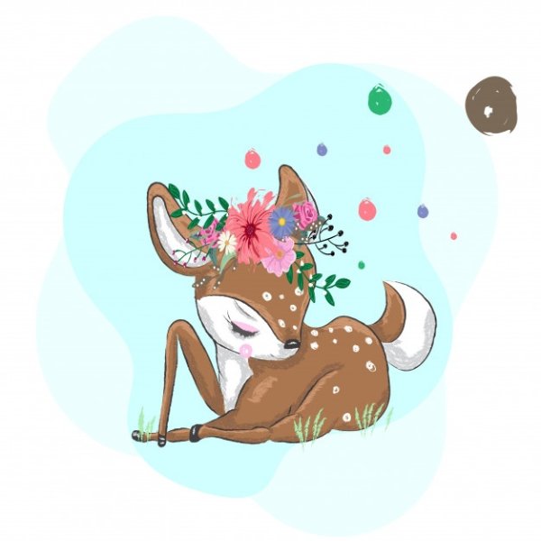 Олененок иллюстрация