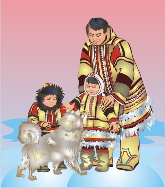 Чукчи якуты дети вектор