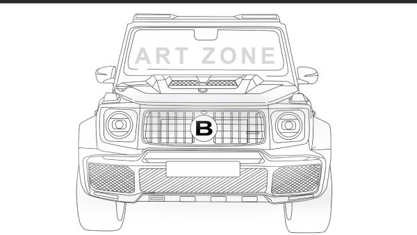 Раскраска Мерседес Гелендваген g63
