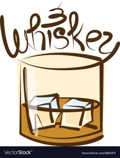 Бокал виски вектор