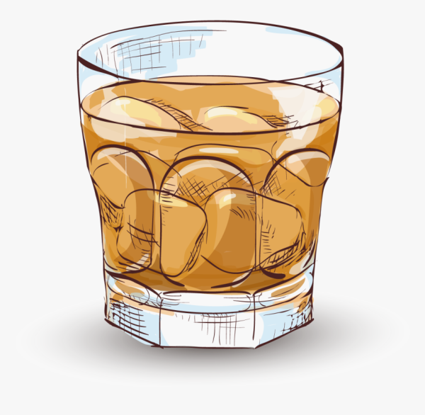 Стакан виски вектор