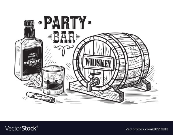 Бочка для виски рисование
