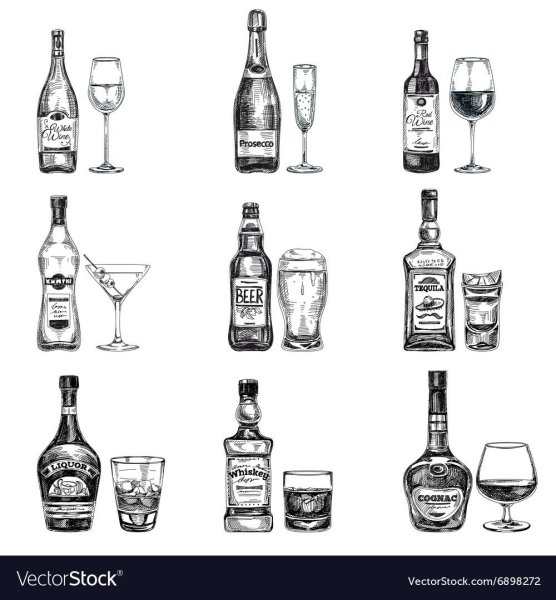 Алкогольные напитки чб