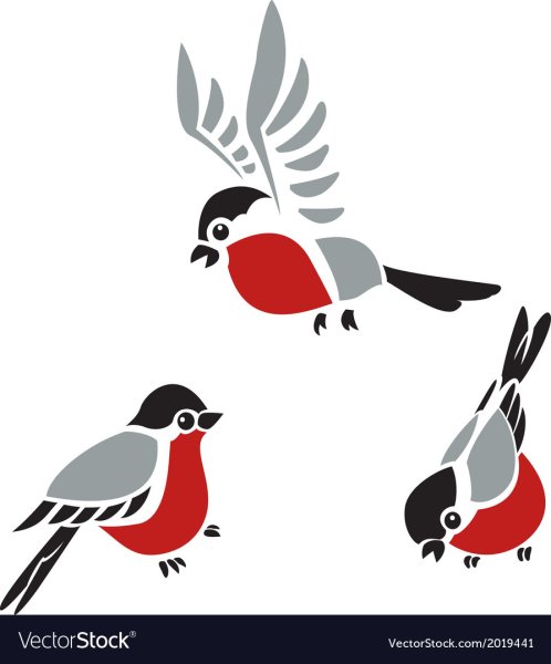 Стилизованный Снегирь