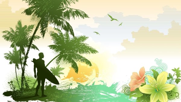 Фон в гавайском стиле