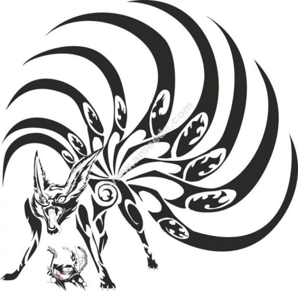 9 Хвостый Лис тату