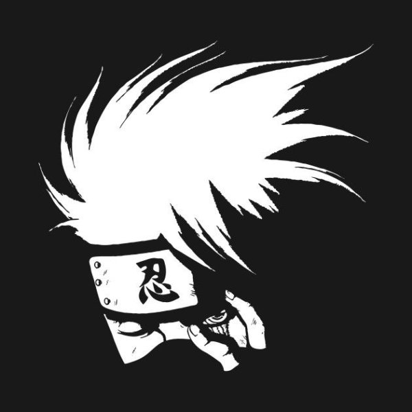 Какаси на черном фоне