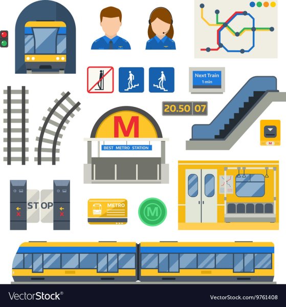 Векторный клипарт метро