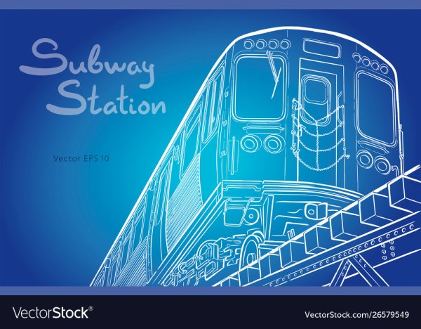 Поезд метро вектор