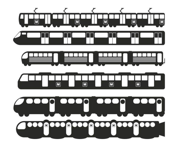 Поезд с вагонами вектор