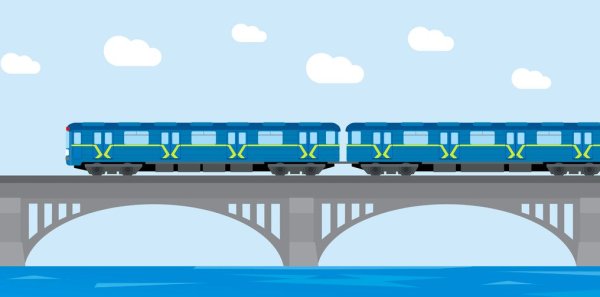 Вагон метро рисунок флэт