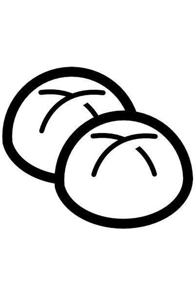 Булочка раскраска для детей