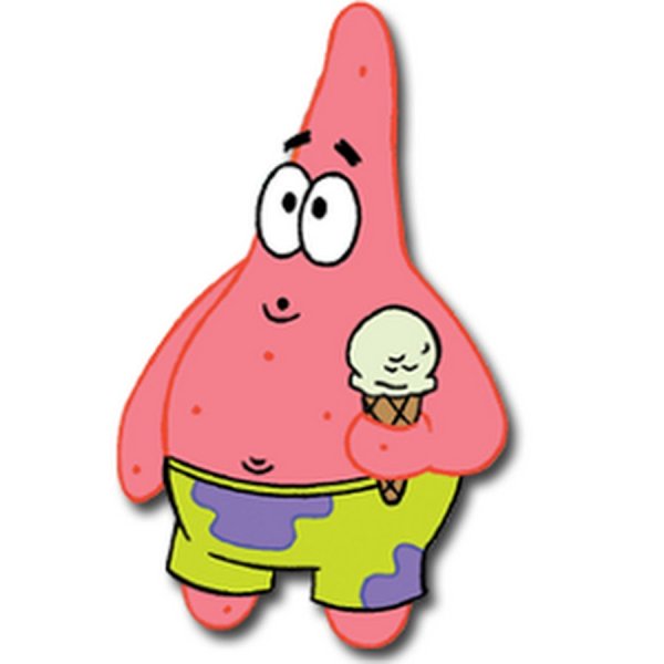 Патрик на белом фоне