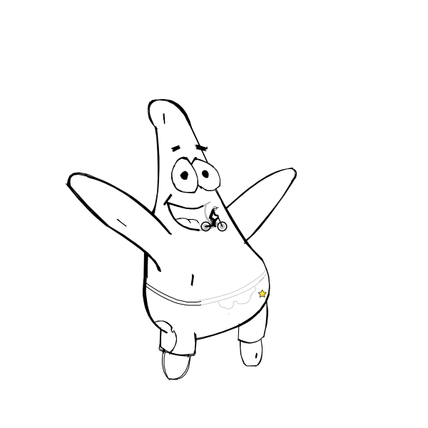 Патрик рисунок карандашом для срисовки