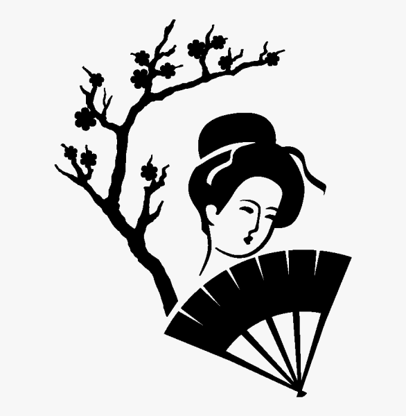 Китайская гейша силует