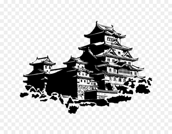 Китайский дом силуэт